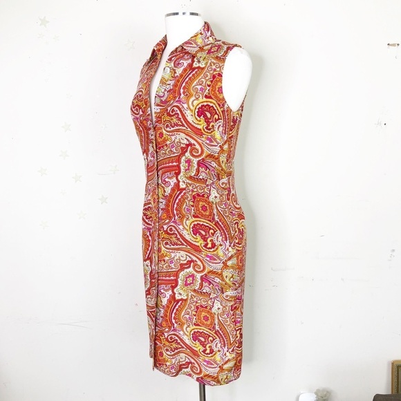 Moda Seta silk Paisley print shirt dress - Picture 5 of 16